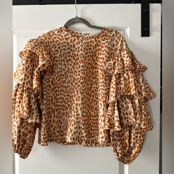 Ulla Johnson Tulia blouse, cheetah, 6 - Picture 6 of 7
